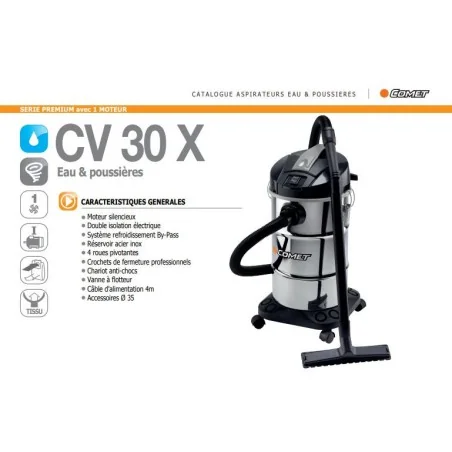 COMET ASPIRATEUR INOX CV30X