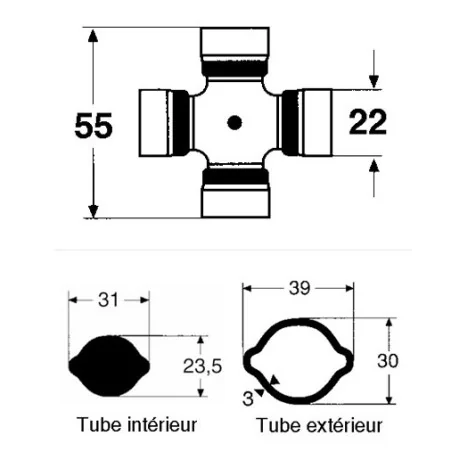 CARDAN  A1/750 22X56