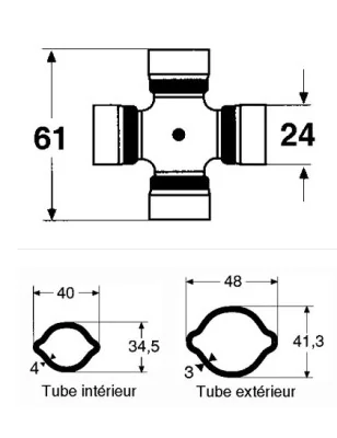 CARDAN A2/1050 24X70