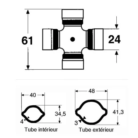 CARDAN A2/1050 24X70