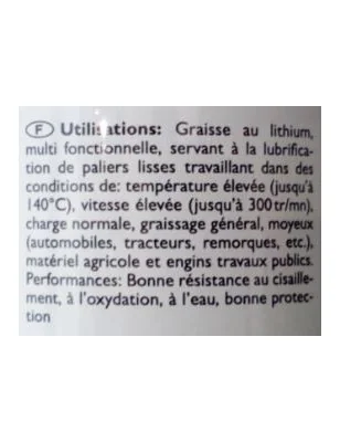 INFACO BOMBE GRAISSE 500ML AU LITHIUM