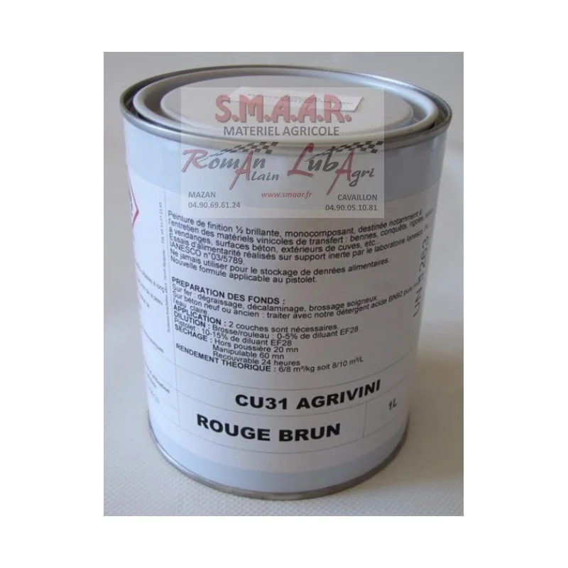 PEINTURE ALIMENTAIRE 1KG ROUGE BRUN