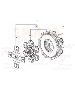 DEUTZ FAHR EMBRAYAGE COMPLET 00019.8634.4 - 0.020.3543.4