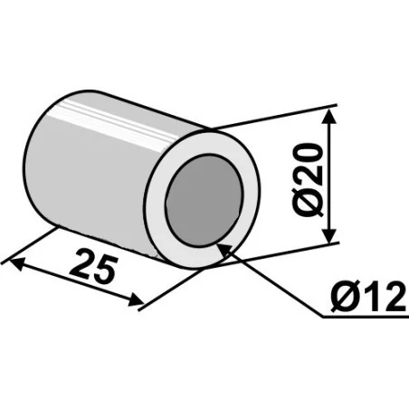 Entretoise 25xØ12xØ20 - Rousseau - 5.200.57